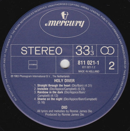 Dio (2) : Holy Diver (LP, Album)