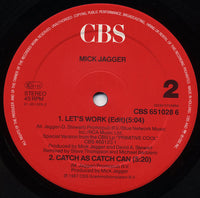Mick Jagger : Let's Work (Dance Mix) (12", Maxi)