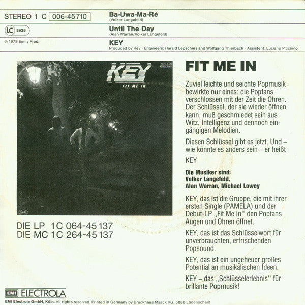 Key (5) : Ba-Uwa-Ma-Ré (7", Single)