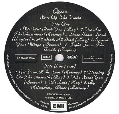 Queen : News Of The World (LP, Album, Gat)