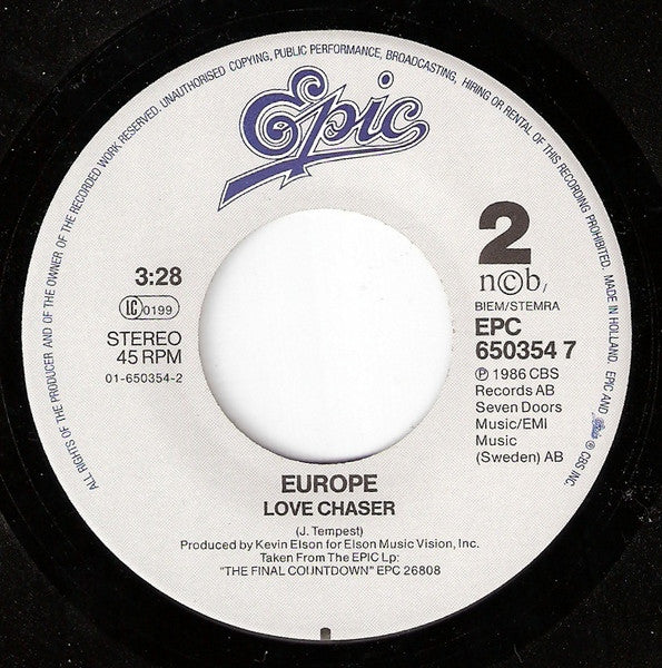 Europe (2) : Carrie (7", Single)