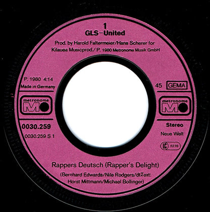 G.L.S.-United : Rapper's Deutsch (7", Single)