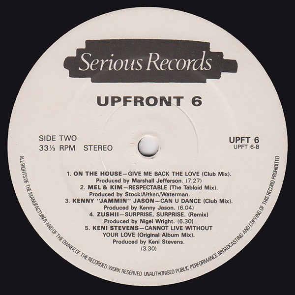 Various : Upfront 6 - The Cat's Whiskers (LP, Comp)