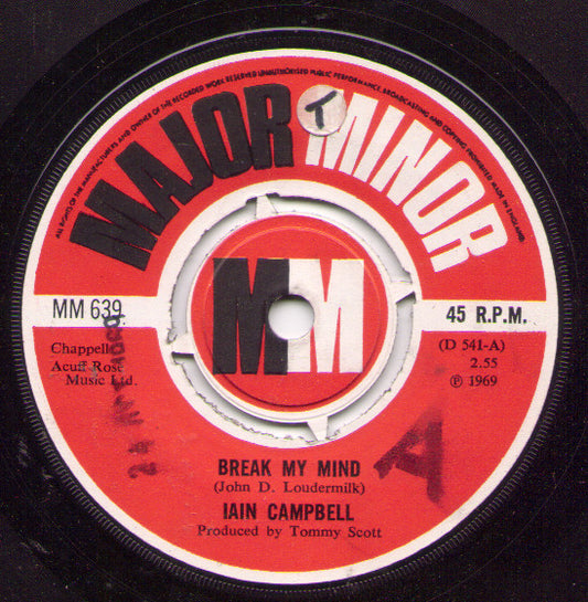 Iain Campbell (2) : Break My Mind (7", Single)