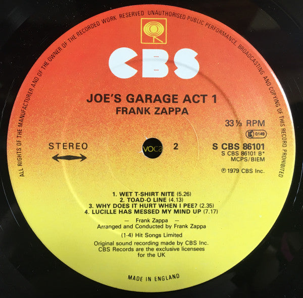 Zappa* : Joe's Garage Act I (LP, Album)