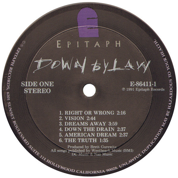 Down By Law (2) : Down By Law (LP, Album)