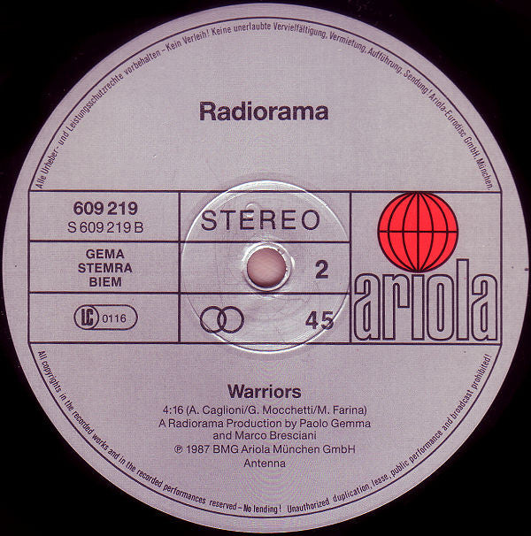 Radiorama : The Radiorama Mega Mix (12", Maxi)
