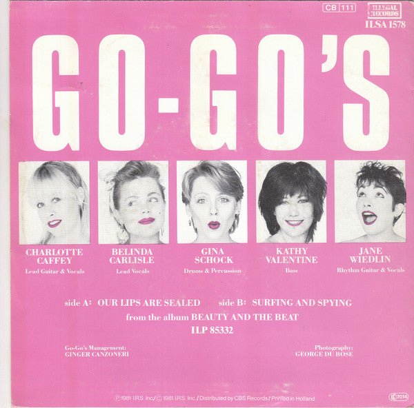 Go-Go's : Our Lips Are Sealed (7", Single)
