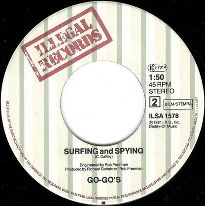 Go-Go's : Our Lips Are Sealed (7", Single)