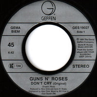 Guns N' Roses : Don't Cry (7", Single)