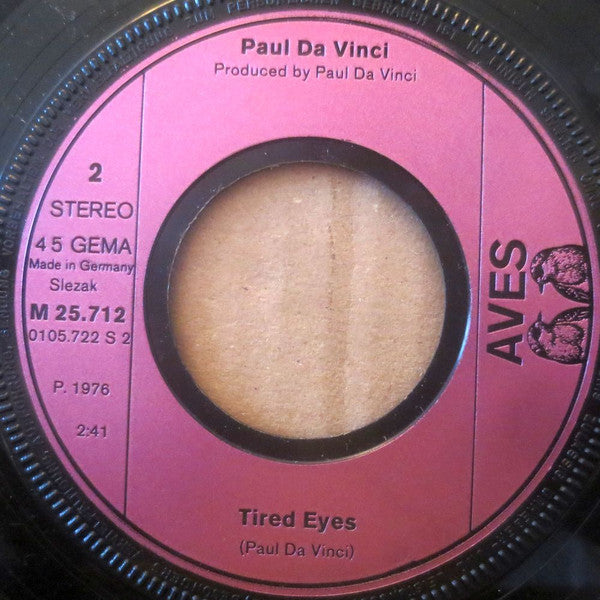 Paul Da Vinci : It Hurts To Be In Love (7", Single)