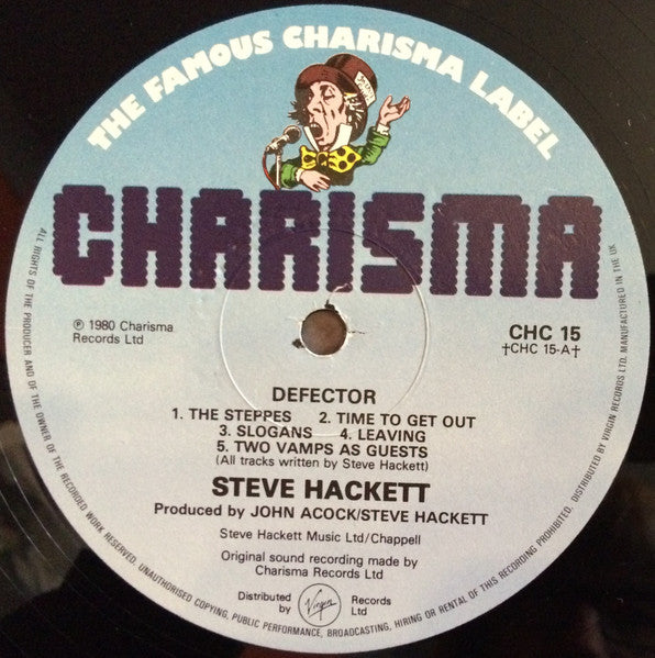 Steve Hackett : Defector (LP, Album, RE)
