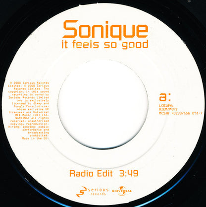 Sonique : It Feels So Good 7" (7", Jukebox)