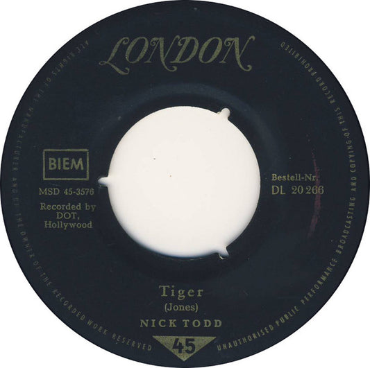Nick Todd : Tiger (7", Single)
