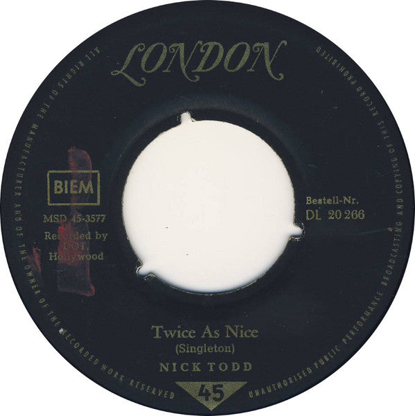 Nick Todd : Tiger (7", Single)