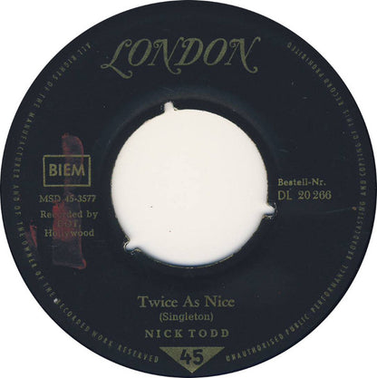 Nick Todd : Tiger (7", Single)