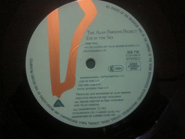The Alan Parsons Project : Eye In The Sky (LP, Album, RE)