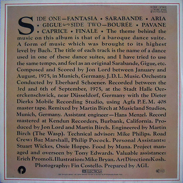 Jon Lord : Sarabande (LP, Album, RP, Die)