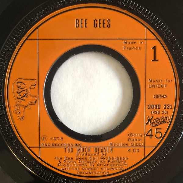 Bee Gees : Too Much Heaven (7", Single)
