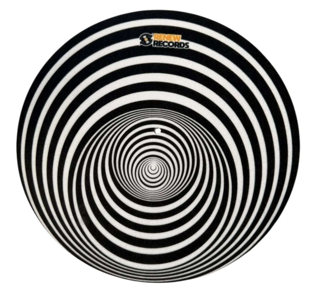 RenewRecords Psychedelische Slipmat – Zwart/Wit