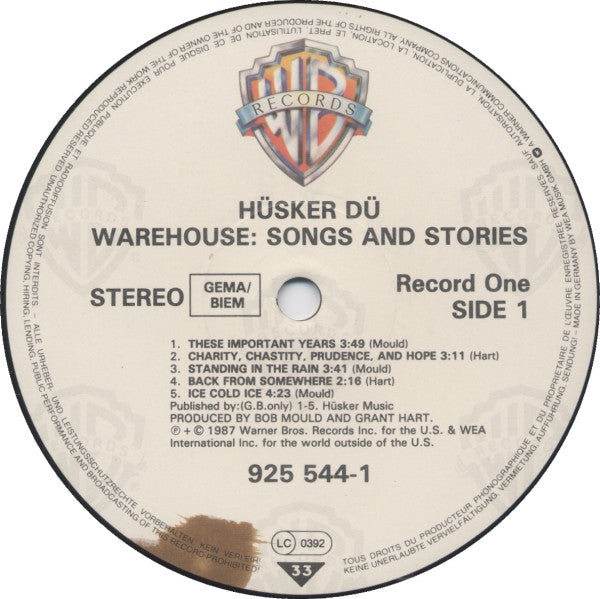 Hüsker Dü : Warehouse: Songs And Stories (2xLP, Album)