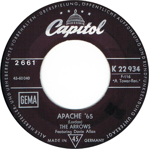 The Arrows* : Apache '65 / Blue Guitar (7")