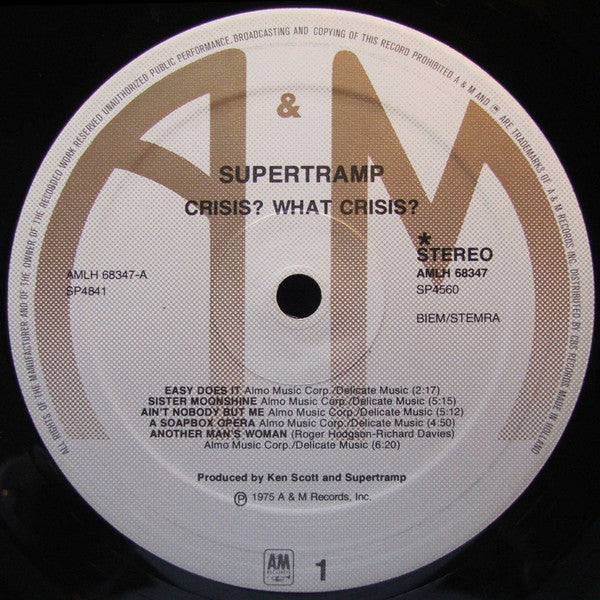 Supertramp : Crisis? What Crisis? (LP, Album)