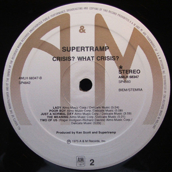 Supertramp : Crisis? What Crisis? (LP, Album)