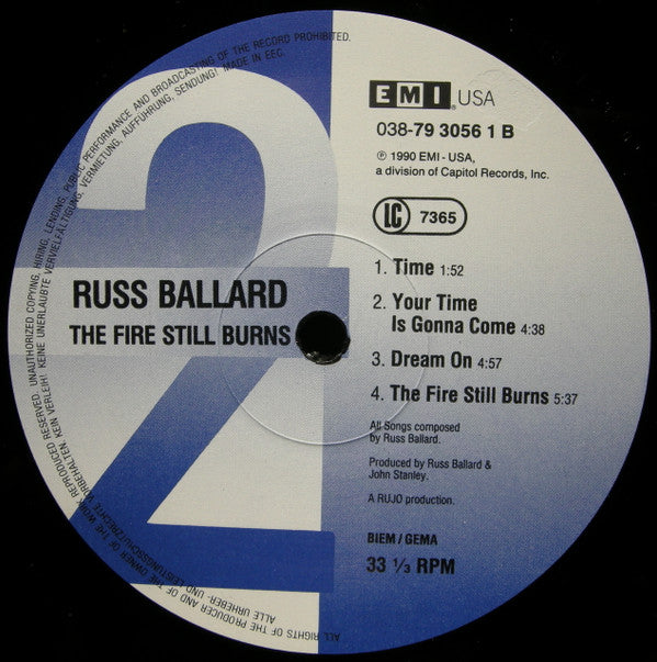 Russ Ballard : The Fire Still Burns (LP, Album)