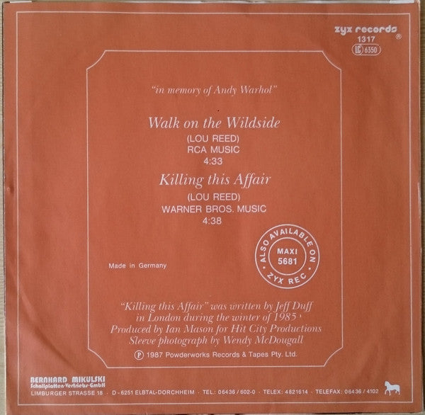 Jeff Duff : Walk On The Wildside (7", Single)