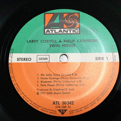 Larry Coryell - Philip Catherine : Twin-House (Guitar Duos) (LP, Album, RE)