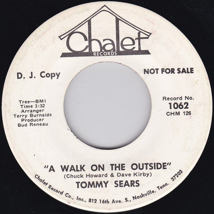 Tommy Sears : A Walk On The Outside / Blues Adlib (7", Single, Promo)
