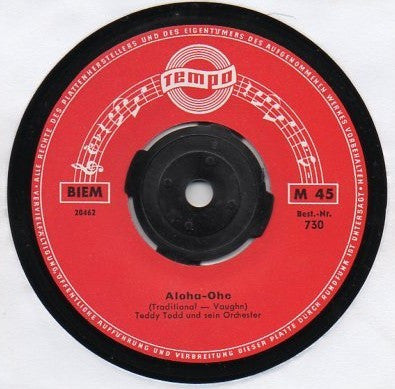 Orchester Teddy Todd : Aloha-Ohe / When It's Springtime In The Rockies (7", Single, Mono)