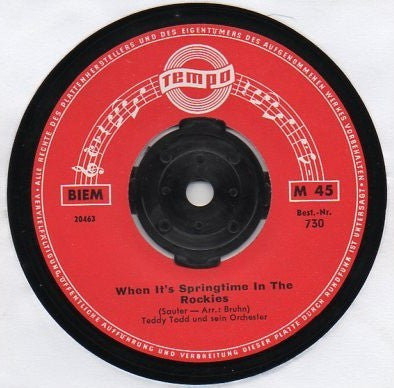 Orchester Teddy Todd : Aloha-Ohe / When It's Springtime In The Rockies (7", Single, Mono)