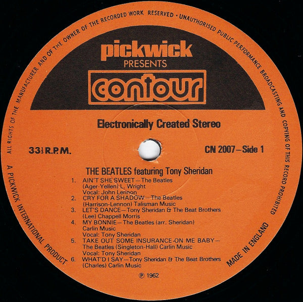 The Beatles Featuring Tony Sheridan : The Beatles Featuring Tony Sheridan (LP, Comp, RE)
