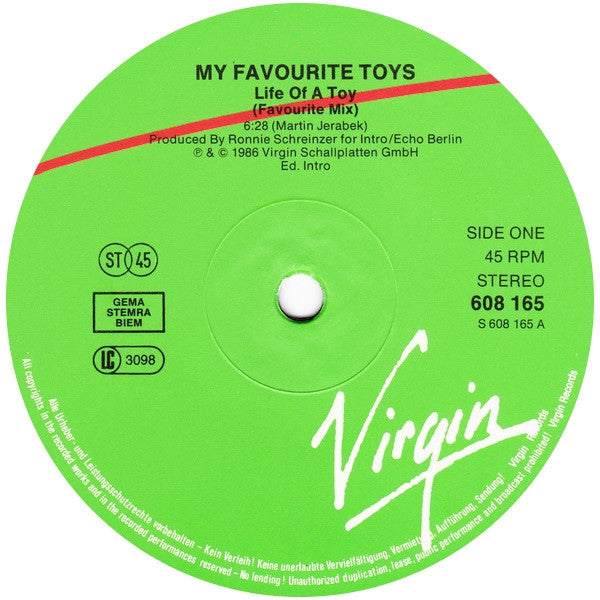 My Favourite Toys : Life Of A Toy (12", Maxi)