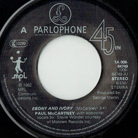 Paul McCartney : Ebony And Ivory (7", Single)