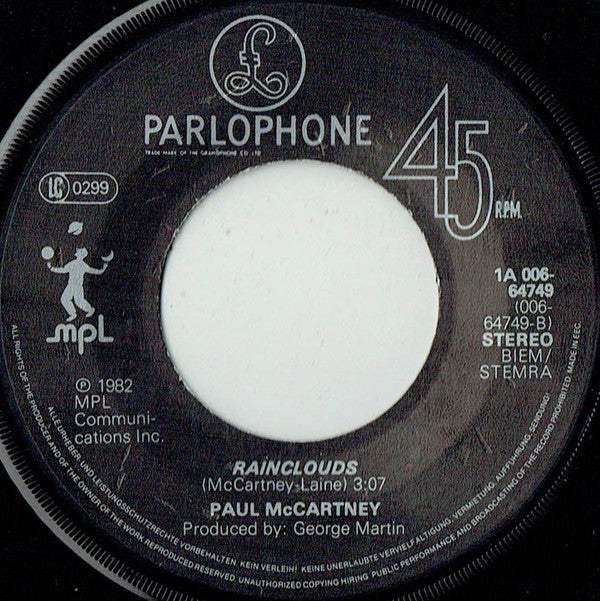 Paul McCartney : Ebony And Ivory (7", Single)