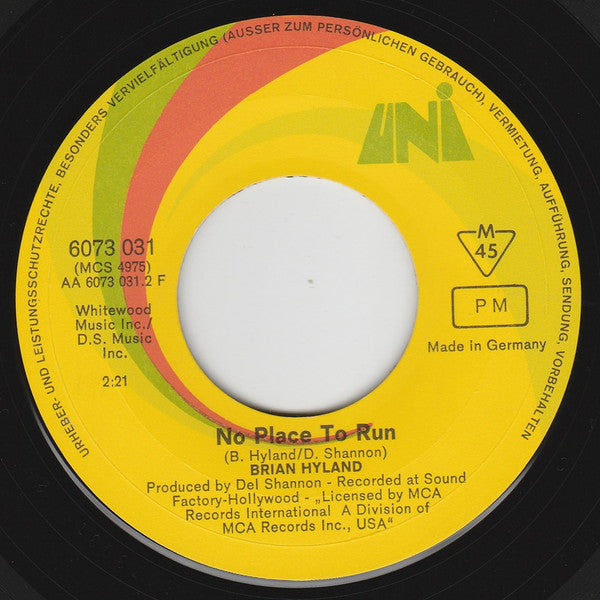 Brian Hyland : So Long, Marianne (7")