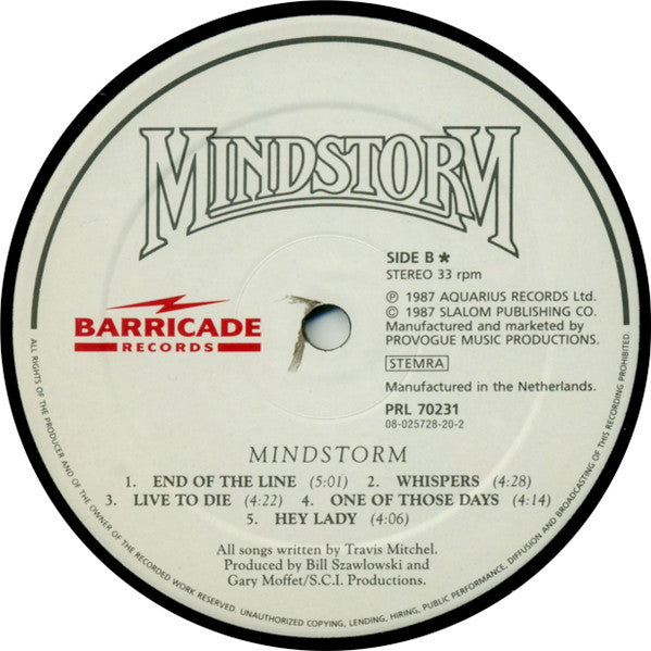 Mindstorm (5) : Mindstorm (LP, Album)