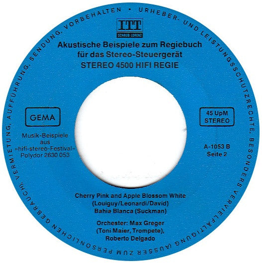 Claus H. Reisser & Norbert Scheumann : Regiebuch - Mit Demonstrationsplatte Zum Mischpult Des Gerätes STEREO 4500 HiFi REGIÉ (7")