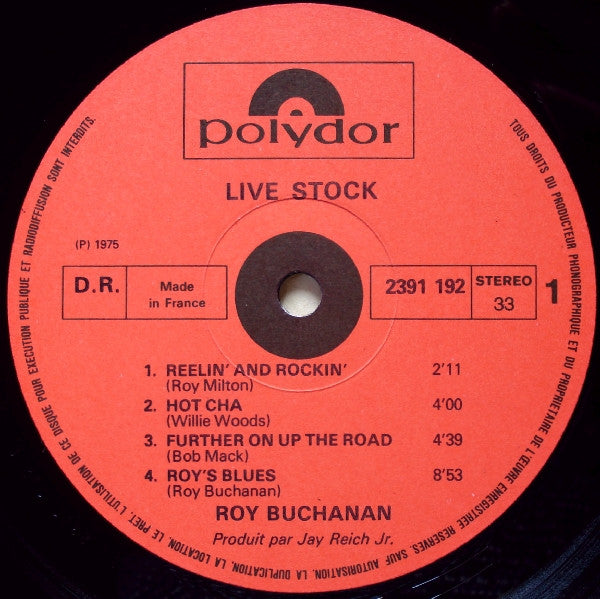 Roy Buchanan : Live Stock (LP, Album)