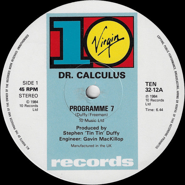 Dr. Calculus : Programme 7 (12")