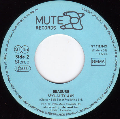 Erasure : Sometimes (7", Single)