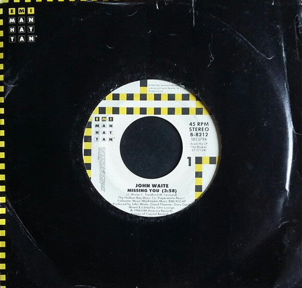 John Waite : Missing You (7", Single, RE)