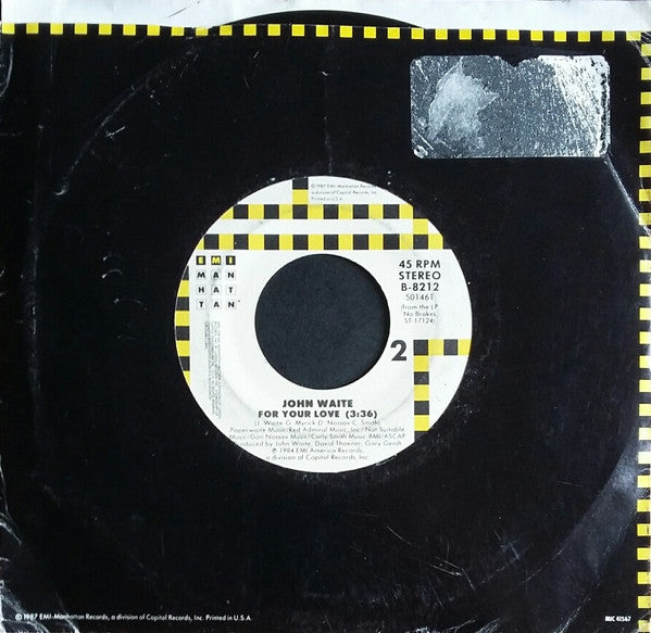 John Waite : Missing You (7", Single, RE)
