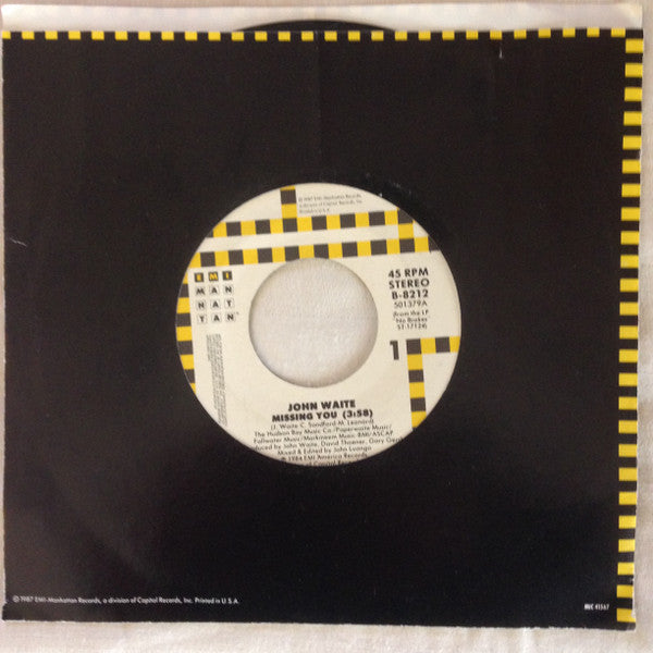 John Waite : Missing You (7", Single, RE)