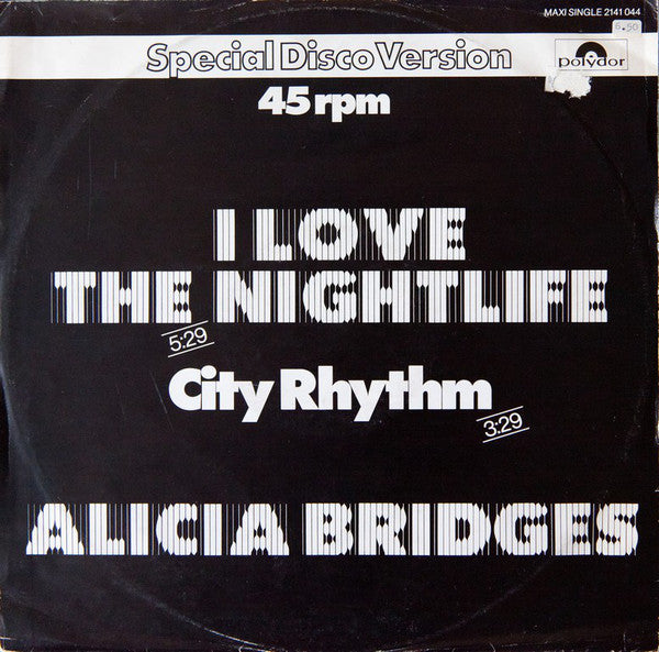Alicia Bridges : I Love The Nightlife (12", Maxi)