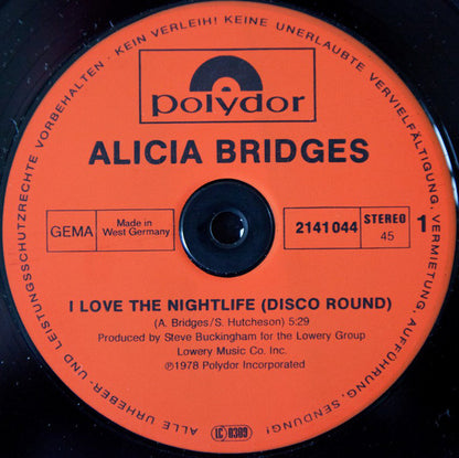 Alicia Bridges : I Love The Nightlife (12", Maxi)