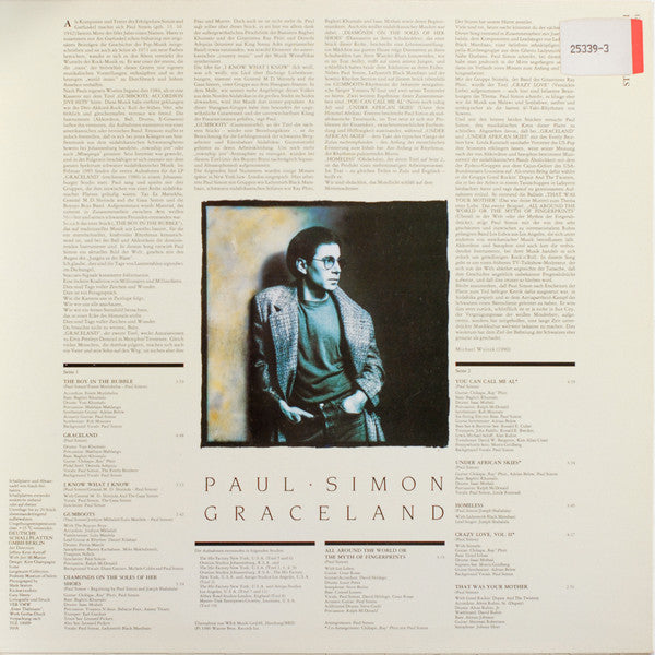 Paul Simon : Graceland (LP, Album)